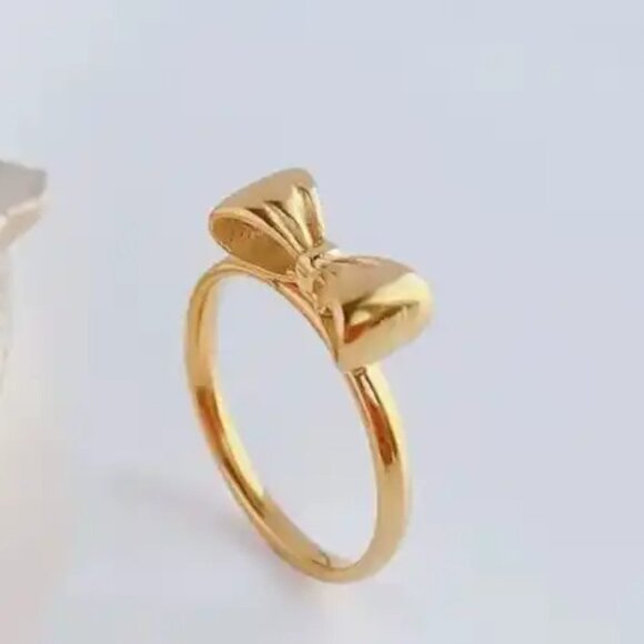 Bow Knot Titanium Steel Ring - Picture 1 of 4